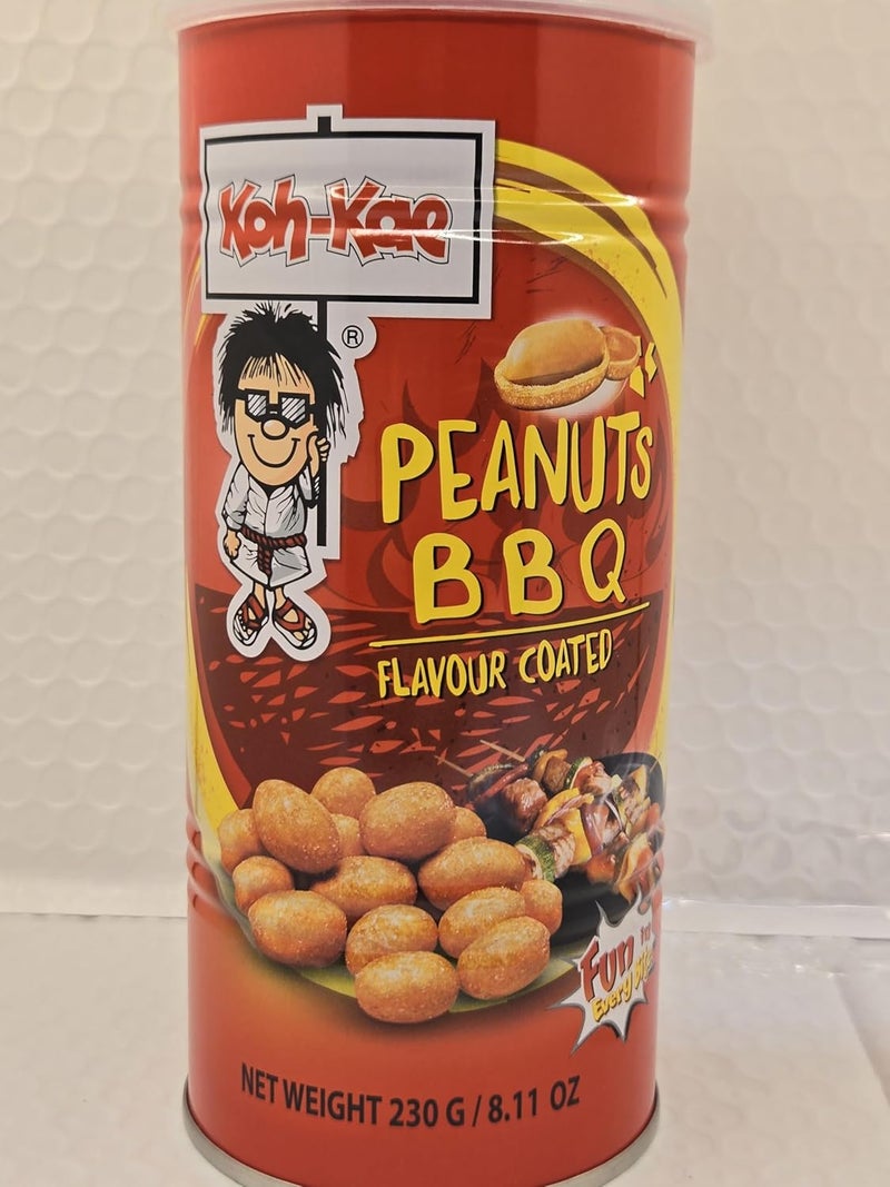 Koh-Kae BBQ Flavor Coated Peanuts - 230g Can - Image 1